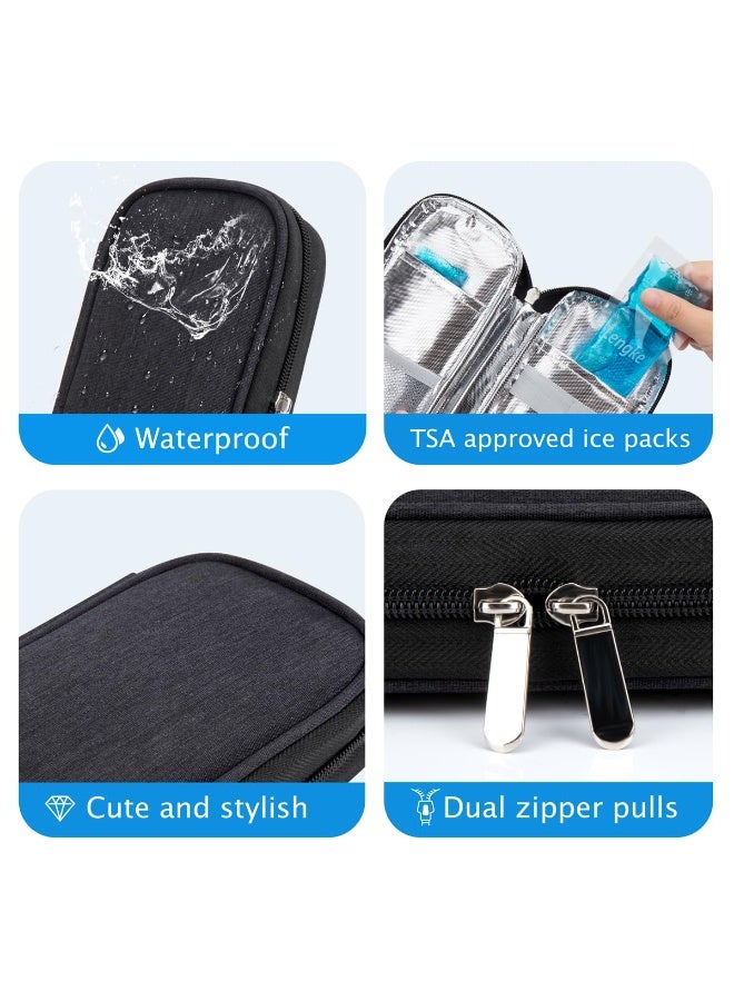 LengKe Insulin Cooler Travel Case - Portable Refrigerated Medicine Case for Insulin Pen, Medication and Diabetic Supplies with 2 TSA Approved Ice Pack - Image 4