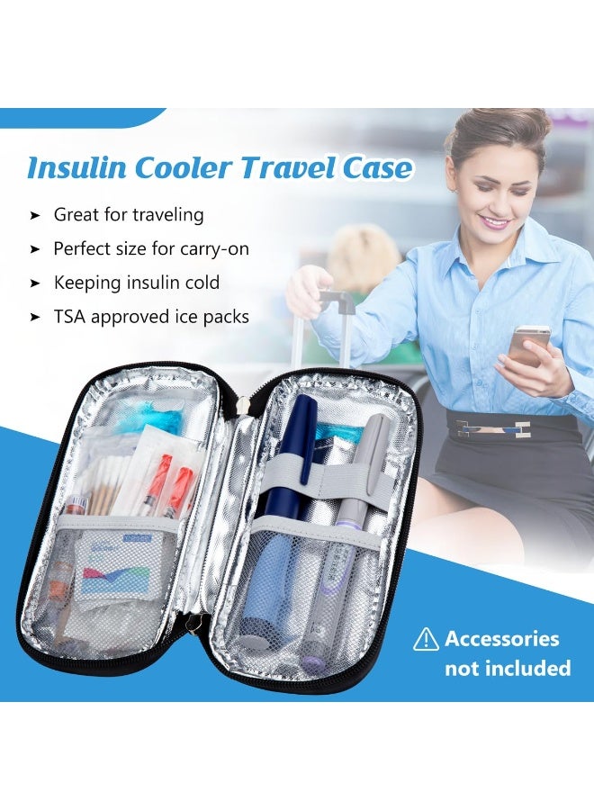 LengKe Insulin Cooler Travel Case - Portable Refrigerated Medicine Case for Insulin Pen, Medication and Diabetic Supplies with 2 TSA Approved Ice Pack - Image 2