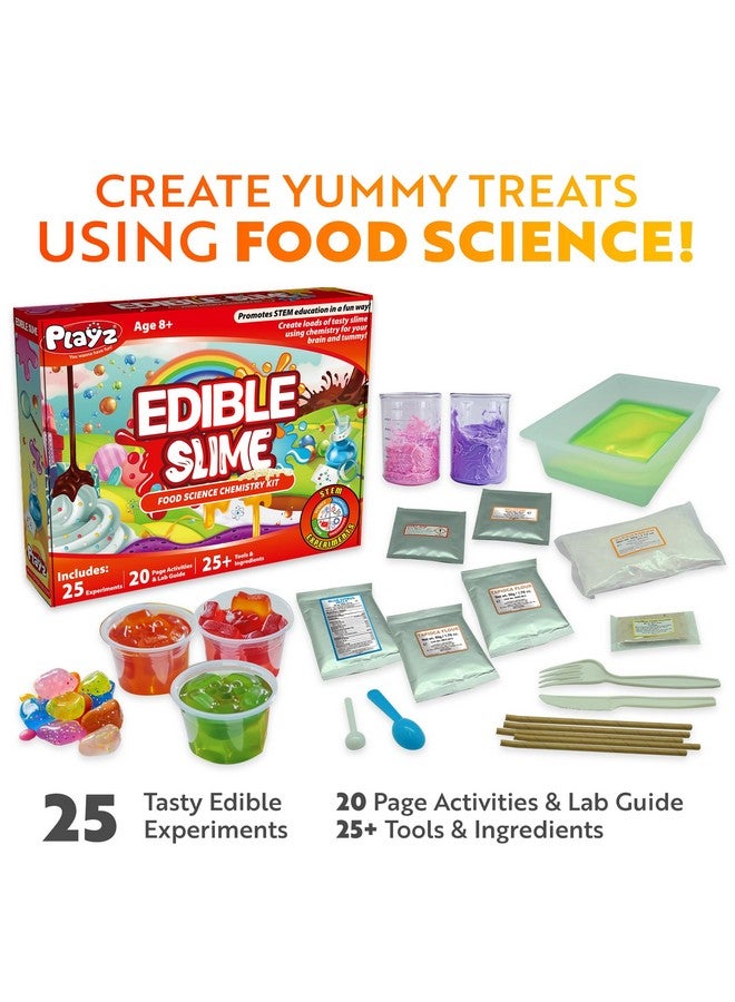 Playz Playz Edible Slime Candy Making Science Kit for Kids Ages 8-12 Years Old - Food Science Chemistry Kid Science Kit with 25 Experiments to Make Slime Chocolates, Educational Science Kits for Boy & Girls  - Image 2