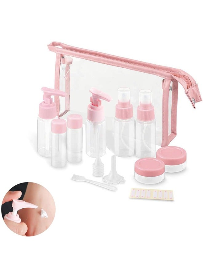 11-Piece Travel Bottles Kit,BPA Free Portable Toiletry Containers Set,Empty Spray Bottle Set, Travel Spray Bottle, Cosmetic Containers for Lotion, Shampoo, Cream,Leakproof  - Image 1