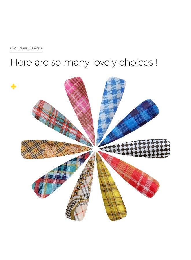 BURANO Nail Art Foil Glue Gel 15Ml 2 Bottles With 70Pcs Foil Stickers Set Nail Foil Glue For Nails Designer Nail Foils Nail Art Foil Transfer Gel - Image 5