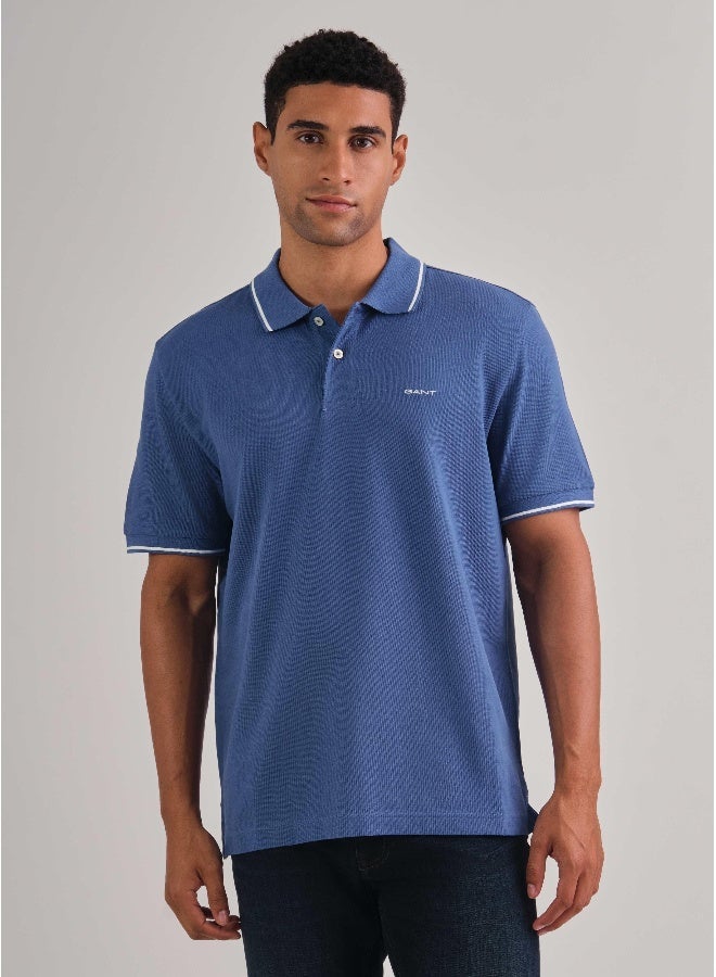 غانت Gant Tipping Short Sleeve Pique Polo - Image 1