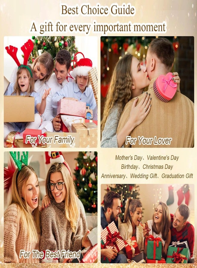 MPRAINBOW خواتم ذهبية MPRAINBOW للنساء، مطلية بالذهب عيار 18 من الفولاذ المقاوم للصدأ مع زركونيا مكعبة، خاتم صداقة لحفلات الزفاف، مجوهرات عصرية، هدايا عيد الميلاد وعيد الميلاد لها، الأم، الصديقة - Image 4