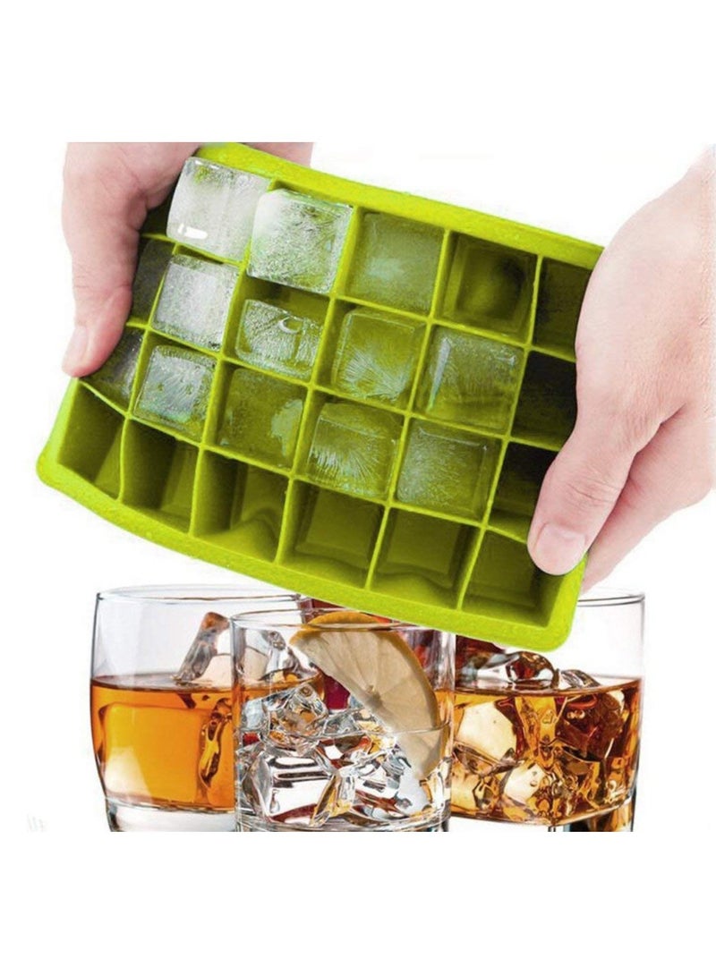 Clazkit قوالب مكعبات الثلج المصنوعة من السيليكون من كلازكيت، عبوة من قطعتين - ٢٤ تجويفًا لكل قالب ثلج [متعدد الألوان] - Image 5