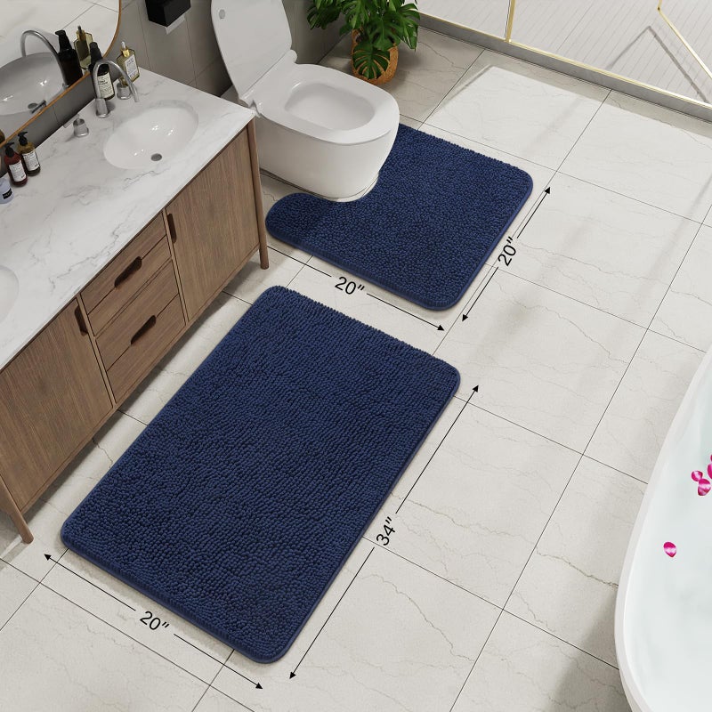 AROGAN سجادة الحمام Arogan مجموعات 2 قطعة 20 "" x20 " - Image 2