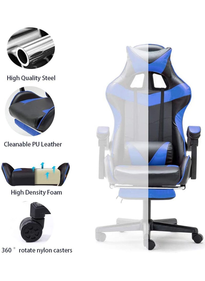 ZUIHAO - Adjustable Video Game Chairs with Footrest for Home Office - Image 1