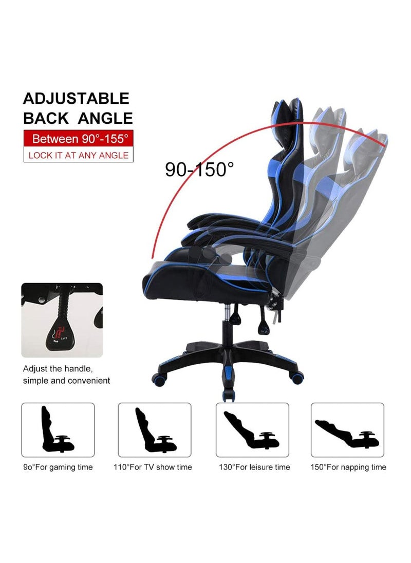 ZUIHAO - Adjustable Video Game Chairs with Footrest for Home Office - Image 1