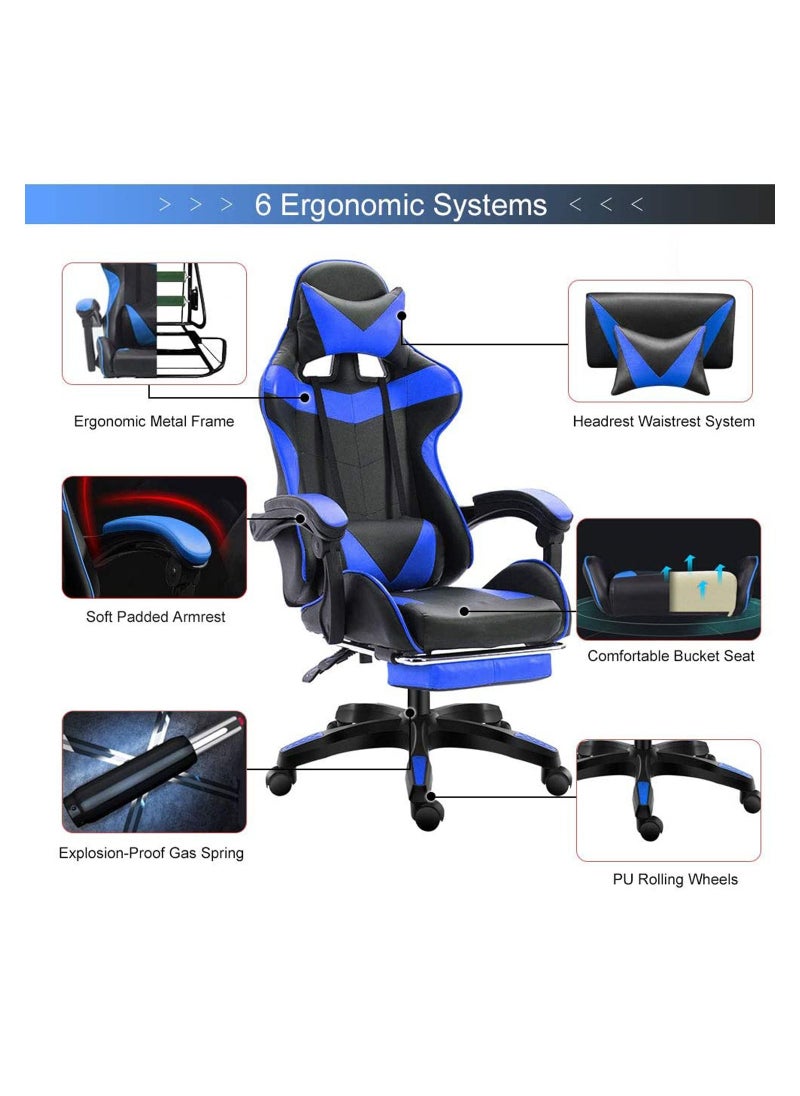 ZUIHAO - Adjustable Video Game Chairs with Footrest for Home Office - Image 1