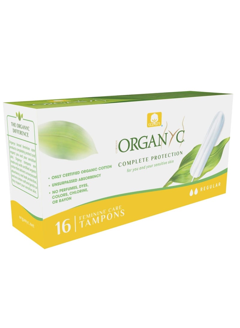 أورجانيك سدادات قطنية للنساء توفر حماية كاملة من قطن عضوي وتدفق طبيعي بمقاس عادي من 16 قطعة من اورجانيك - عبوة من قطعة عدد 1 - Image 2