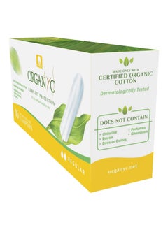 Organ(y)c Organyc Complete Protection Feminine Care Organic Cotton Tampons Normal Flow, Regular, 16 Pieces - Pack of 1  - Image 3