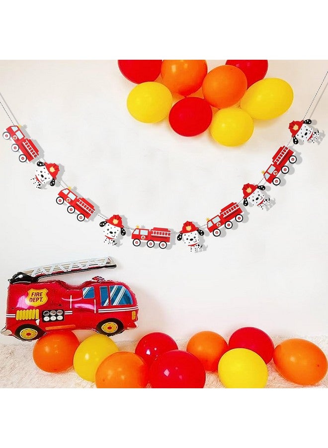 Agkvw Puppy Fireman and Firetruck Banner- Printed Firetruck Birthday Party Garland, Firefighter Birthday, Fire Department Party Decor, Fireman Party Deco - Image 5