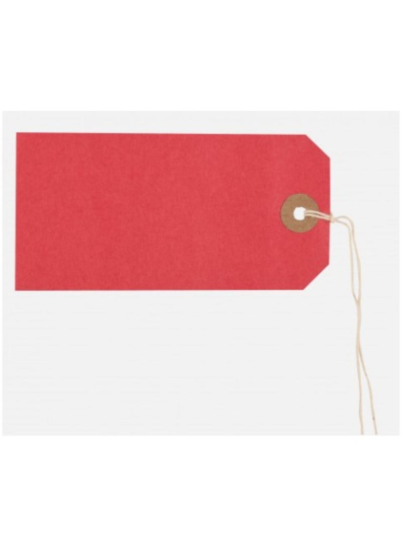 TIGER Coloured Strung Tags-120 x 60mm-Red (Pack of 250) - Image 2