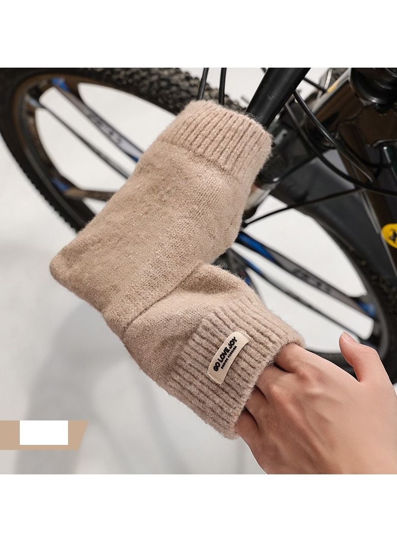 Golovejoy Women's Warm Plush Windproof And Cold Proof Lovely Gloves 