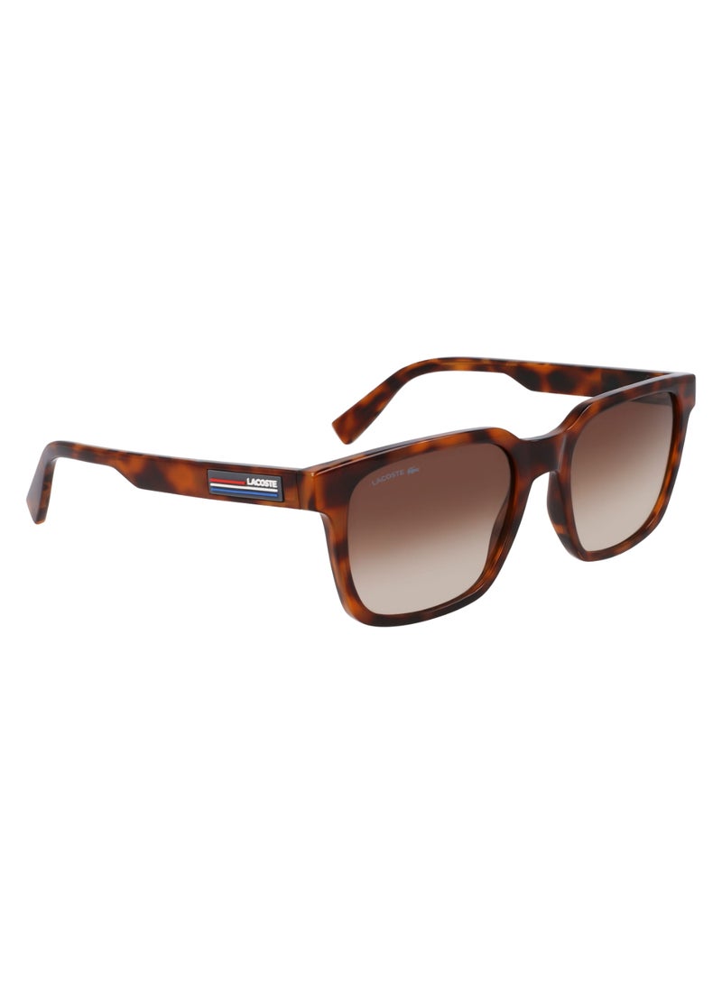 LACOSTE FULL RIM BIO INJ-G820 MODIFIED RECTANGLE LACOSTE SUNS L6028S  5419 (214) HAVANA - Image 3