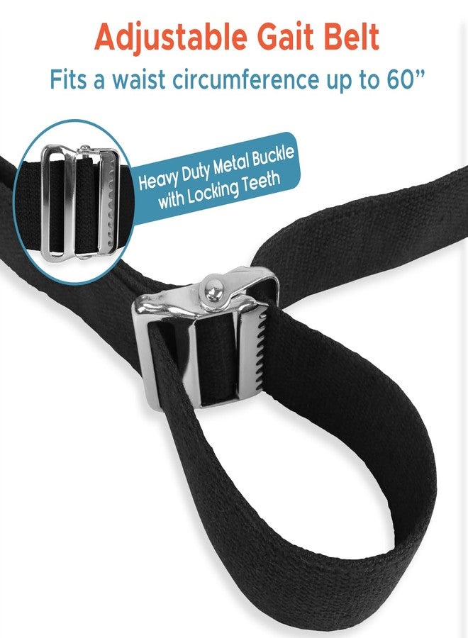 KosmoCare Gait Belt | Transfer Assist with Quick Release Metal Buckle | Medical Safety Strap for Elderly, Disabled & Therapists | 60 Inch Adjustable | Load Capacity 150 kg | Black - Image 5