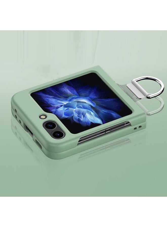 اس-توب جراب لهاتف Samsung Galaxy Z Flip6 مصنوع من السيليكون القابل للطي مع حلقة - Image 3