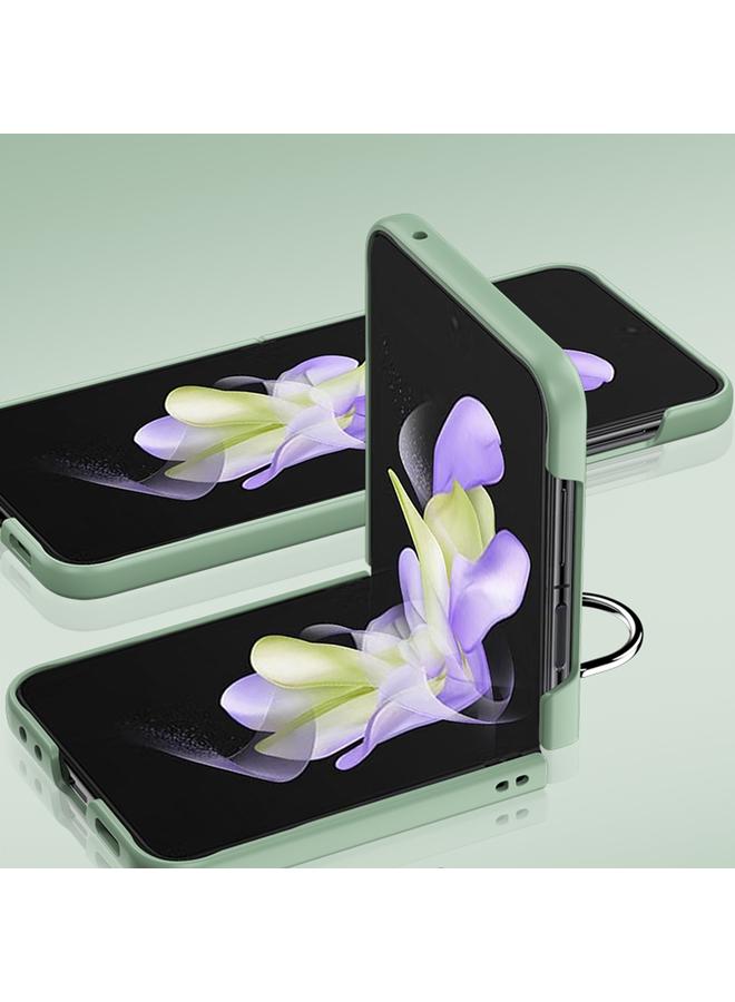 اس-توب جراب لهاتف Samsung Galaxy Z Flip6 مصنوع من السيليكون القابل للطي مع حلقة - Image 2