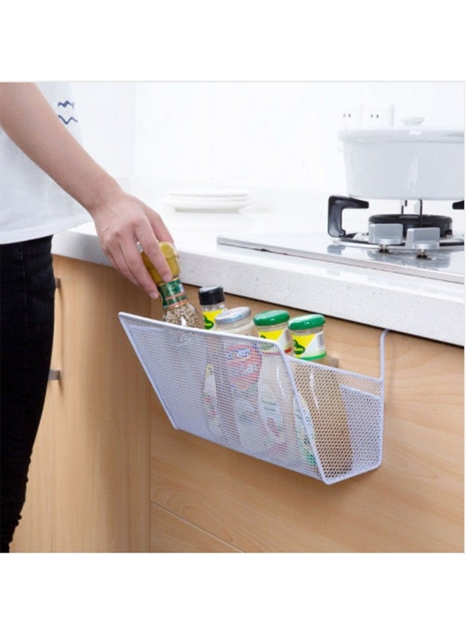 MosQuick® Multipurpose Bed side storage organiser, Dorm bed hanging basket, kitchen cabinet organizer, Bed side caddy & hanging organizer space saving alternate to side table for bedroom - White - Image 2