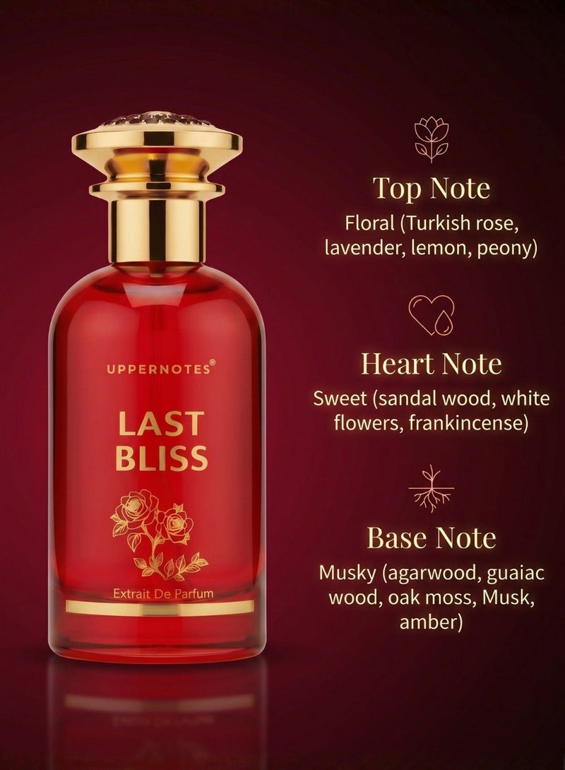 UpperNotes Last Bliss EDP Unisex Perfume 100ml | Rose Frankincense Agarwood Musk | Floral Woody Long Lasting Luxury Fragrance UAE - Image 2