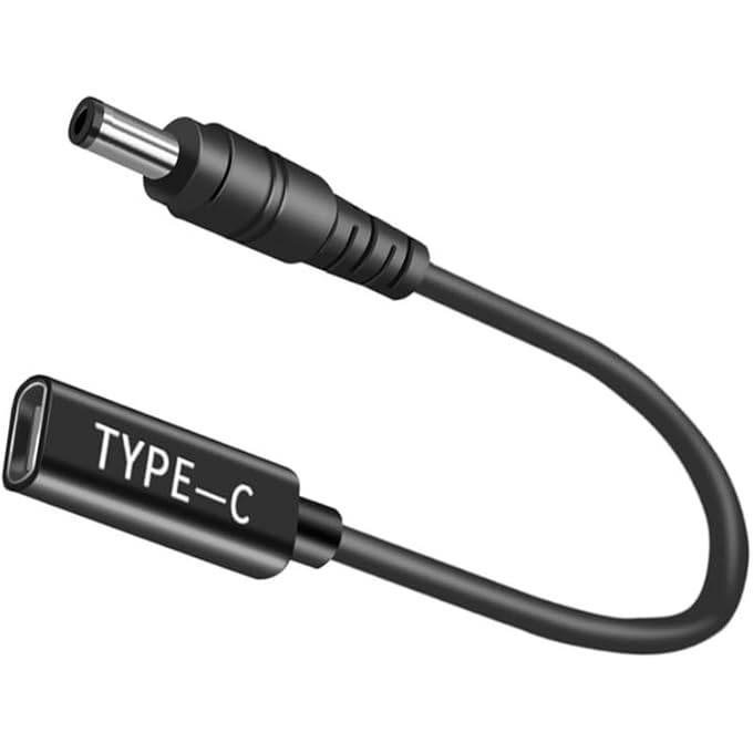PD 100 W USB-C TO 4.5 X 3.0 MM ADAPTER CABLE, MALE TO DC FEMALE 19.5 V ADAPTER, USB TYPE C MALE INPUT TO DC 4.5 X 3.0 MM ADAPTER MALE