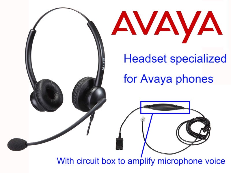 MAIRDI سماعة هاتف MAIRDI مع ميكروفون لإلغاء الضوضاء وكابل HIS لهواتف Avaya IP 1608 1616 9601 9608 9611 9611G 9620 9621 9630 9631 9640 9641 9650 9670 J139 - Image 2