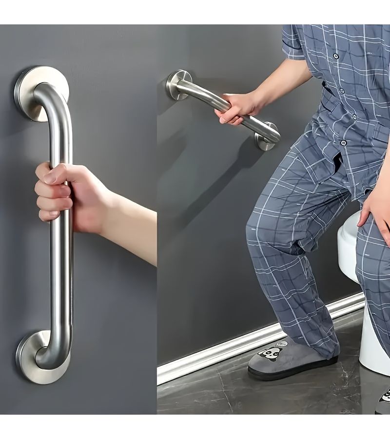 Stainless Steel Grab Bars Set 3pc 11.81 15.75 19.69 Inch Bathroom Safety Rail - Image 4
