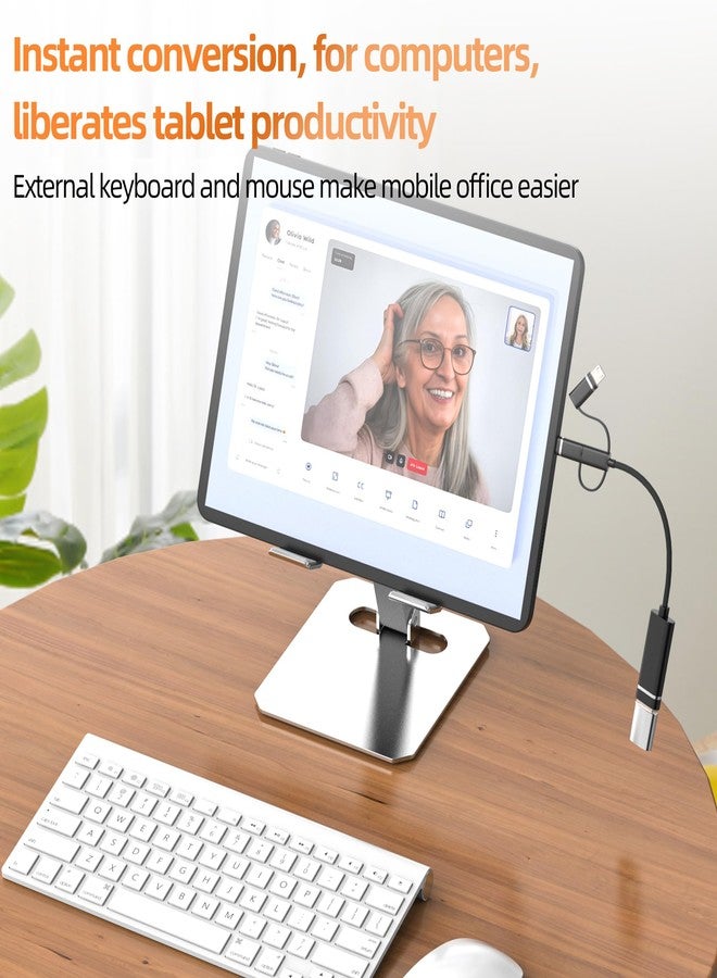 zoyuzan USB C OTG Cable Adapter (3in1) Lightning Micro USB Type C Converter for Apple for iPhone 16 15 14 Pro Max MacBook Compatible for Samsung Android Laptop Flash Drive Camera for iPad Computer Port Dongle - Image 4