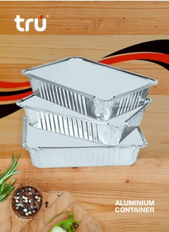 Tru Aluminum Food Containers 8389 890cc 100pcs with Lids  - Image 5