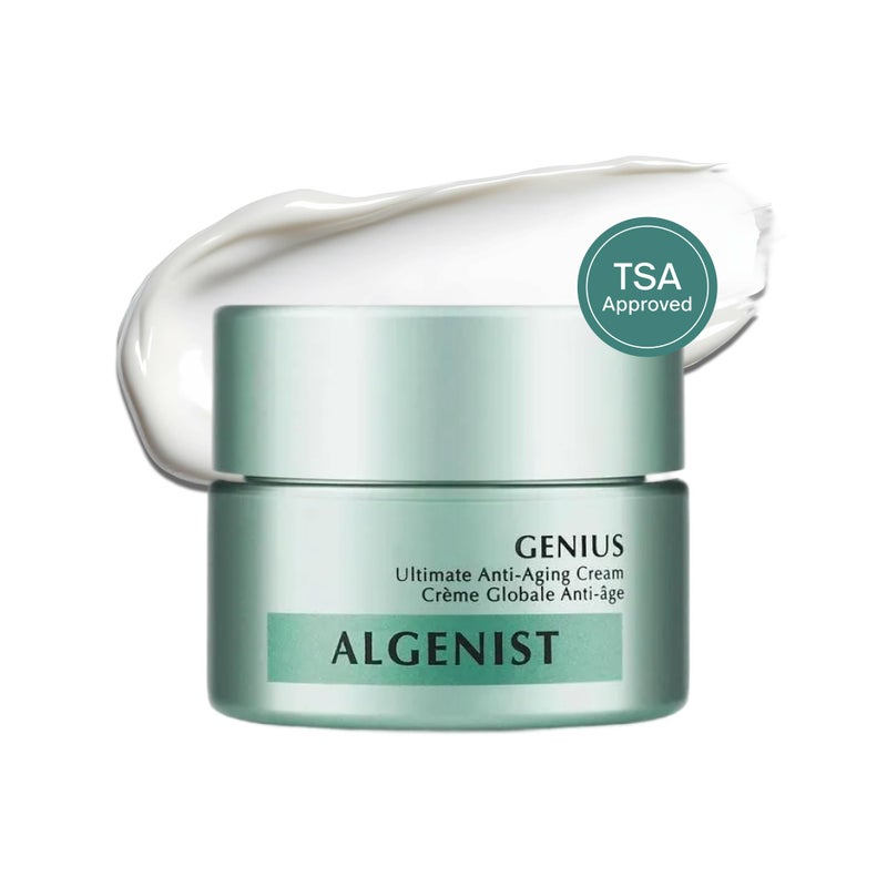 Algenist GENIUS Ultimate Anti-Aging Cream, Travel Size - Vegan Firming & Smoothing Moisturizer with Alguronic Acid & Microalgae Oil - Non-Comedogenic & Hypoallergenic Skincare (0.5 oz) - Image 1