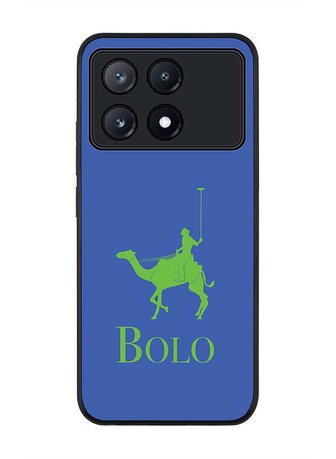 Stylizedd Rugged Black Edge Case for Xiaomi Poco X6 Pro, Slim fit Soft Case Flexible Rubber Edges Anti Drop TPU Gel Thin Cover -  BOLO Blue - Image 1