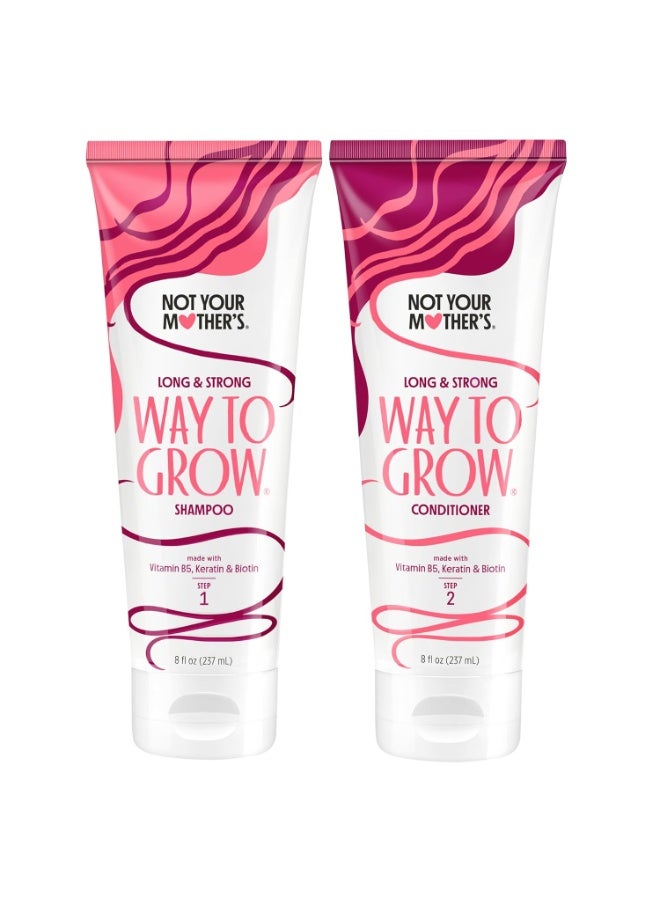 Not Your Mother's Way to Grow Shampoo and Conditioner (2-Pack) - 8 fl oz - Ideal for All Hair Types - Helps Cleanse, Moisturize, and Hydrate Dry and Damaged Hair - Image 1