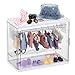Rainmae Doll Clothes Closet Compatible with Labubu Clothes Stackable Clear Wardrobe Cabinet with Detachable Display Shelf Rod 10 Hangers for 1517cm Doll Clothes Storage and Organizing - Image 2
