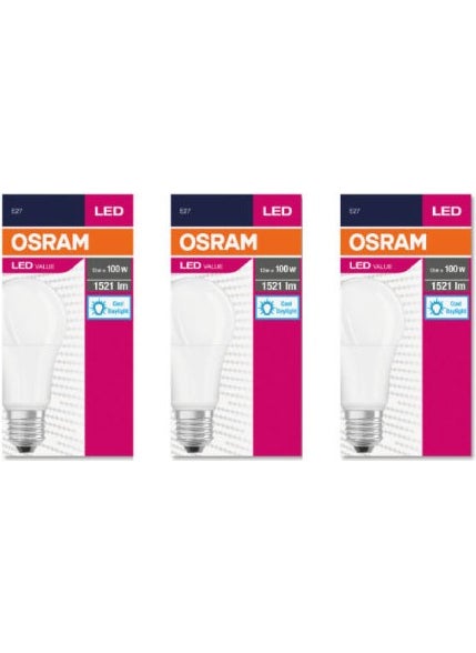 Osram Led Value 13W White Light E-27 1521lm Bulb 3 Pack  - Image 2