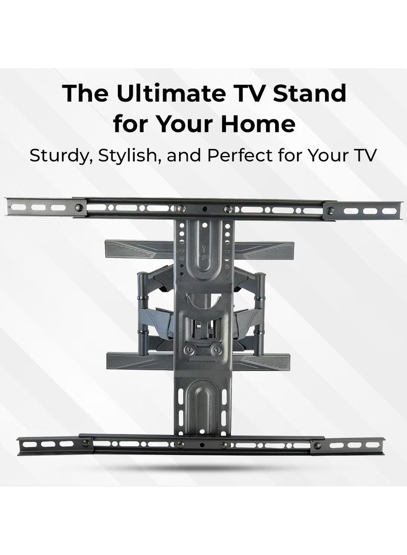 glassology Full Motion TV Wall Mount Bracket for 55–85 Inch TVs – Swivel up to 160° – Strong Wall Support for LED/LCD Screens - Image 2
