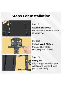 glassology TV Wall Full Motion TV Mount Bracket 55 To 85 Inches TV Screens Swivel of up to 160 degrees  - Image 4