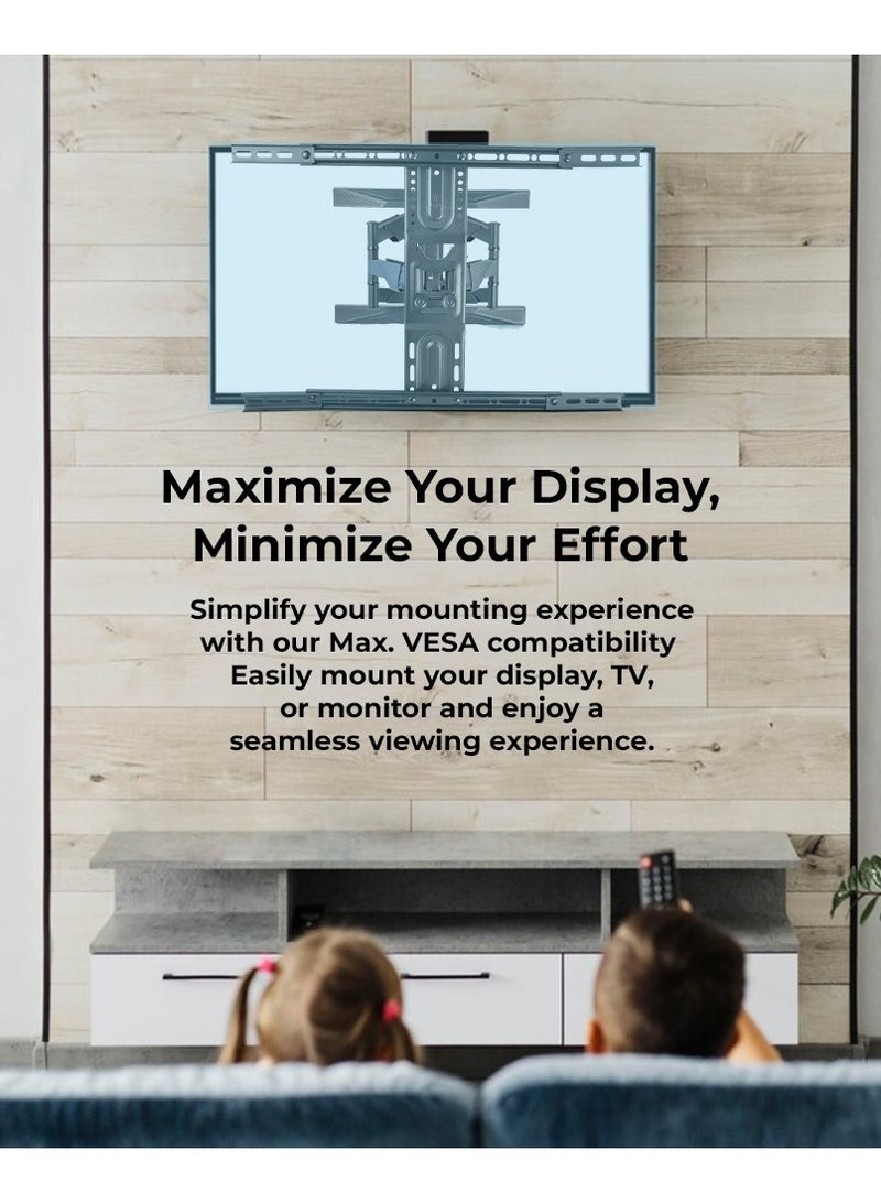 glassology Full Motion TV Wall Mount Bracket for 55–85 Inch TVs – Swivel up to 160° – Strong Wall Support for LED/LCD Screens - Image 5