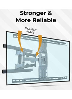 TV Wall Full Motion TV Mount Bracket 55 To 85 Inches TV Screens Swivel of up to 160 degrees - pzsku/Z2250D58D13612C4EE522Z/45/_/1733839191/5fdda5b2-9578-4460-9e11-e4bb2bd52688