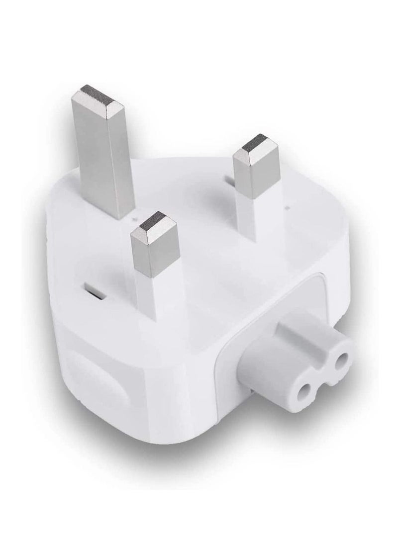 Ntech Ntech Uk 3 Pin Plug with Fuse for All Mac Books USB C Power Adapters (White)  - Image 2