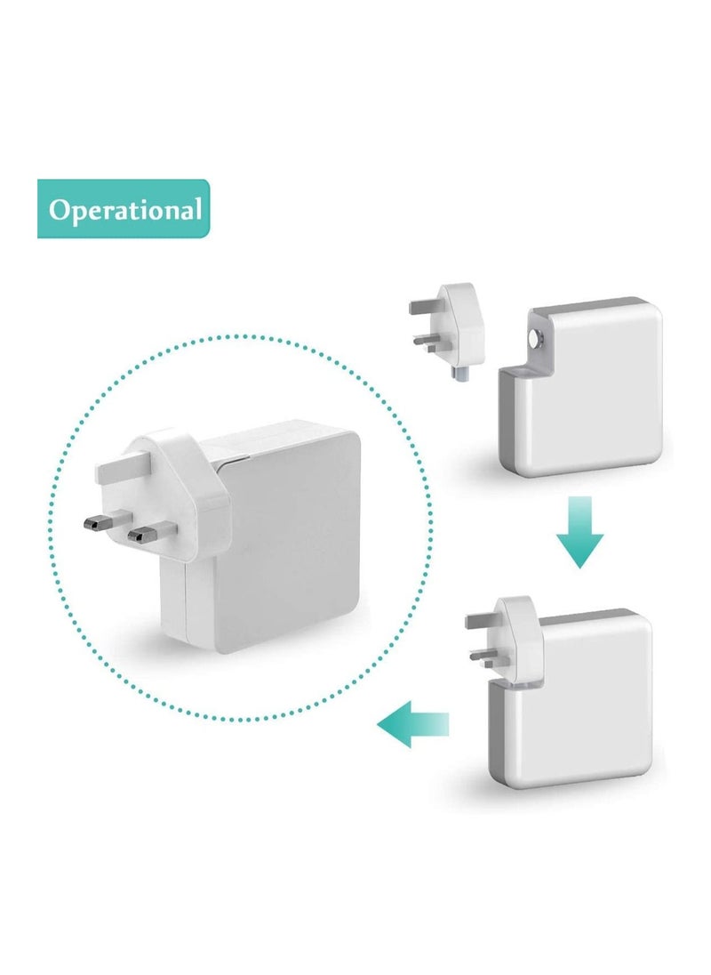 Ntech Ntech Uk 3 Pin Plug with Fuse for All Mac Books USB C Power Adapters (White)  - Image 4
