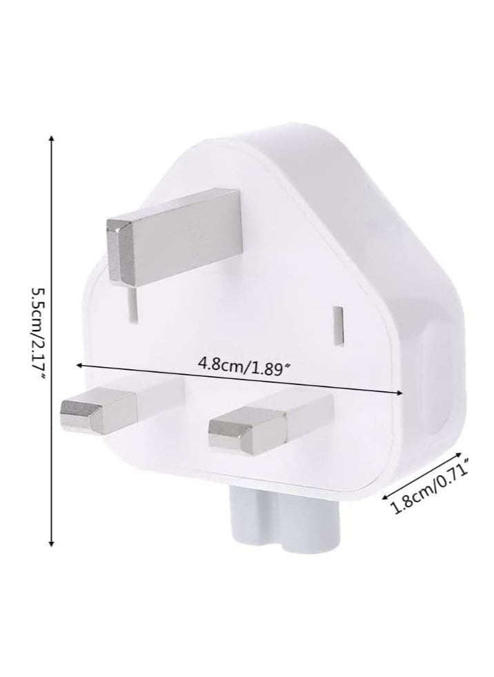 Ntech Ntech Uk 3 Pin Plug with Fuse for All Mac Books USB C Power Adapters (White)  - Image 5