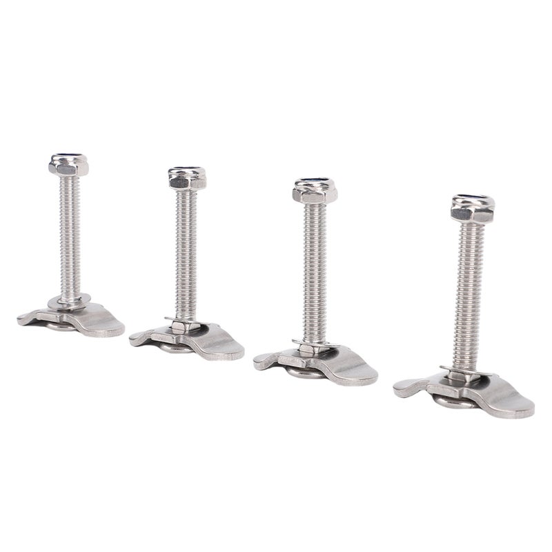 L Track Double Lug Threaded Stud Nut Fitting Kit M8x60mm Sturdy Stainless Steel for Truck Bed Trailer Cargo Control Pickup RV ATV - Image 4