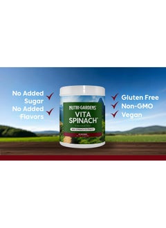Health & Household Nutrigardens Vita Spinach Powder -Red Spinach Extract Nitric Oxide Booster -Supports Blood Pressure & Flow, Energy, Endurance, Pre Workout Performance Boost -Natural Superfood Supplement (30 Servings)  - Image 3