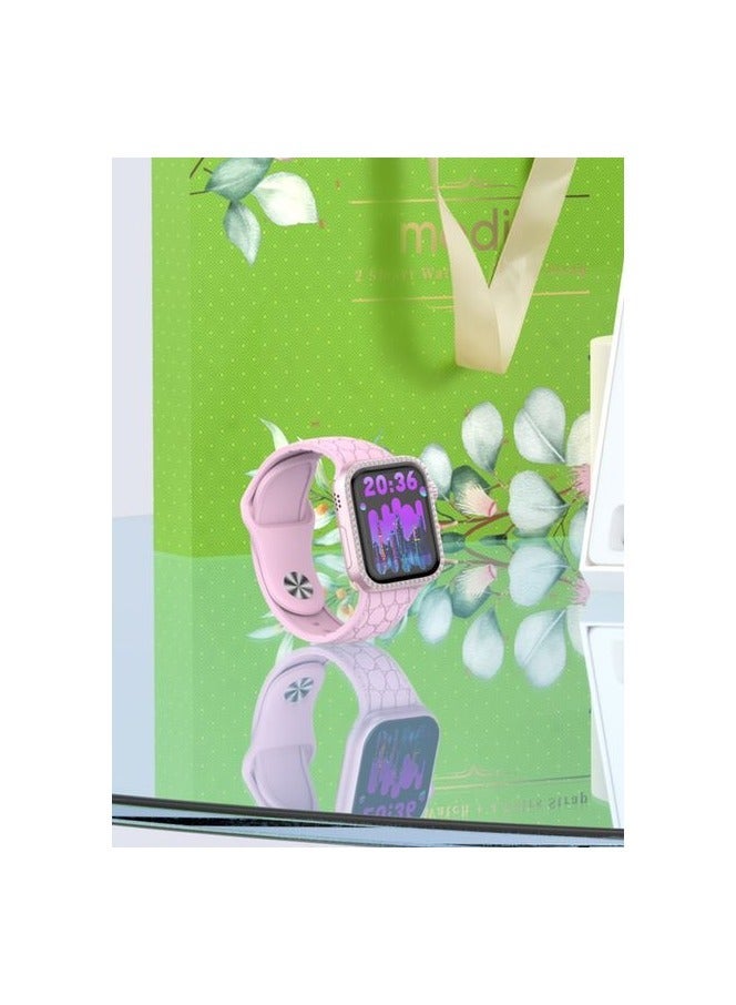 Modio U98 MINI 36mm 2 Smartwatch Combo With 4 Pair Straps and Wireless Charger For Ladies and Girls - Image 2