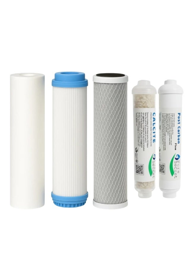 Ultra Premium 5-Stage Filter Cartridge Set - A long-term investment in your health - Taiwanese quality and imported Pure Secret cartridges to ensure the highest levels of safety
