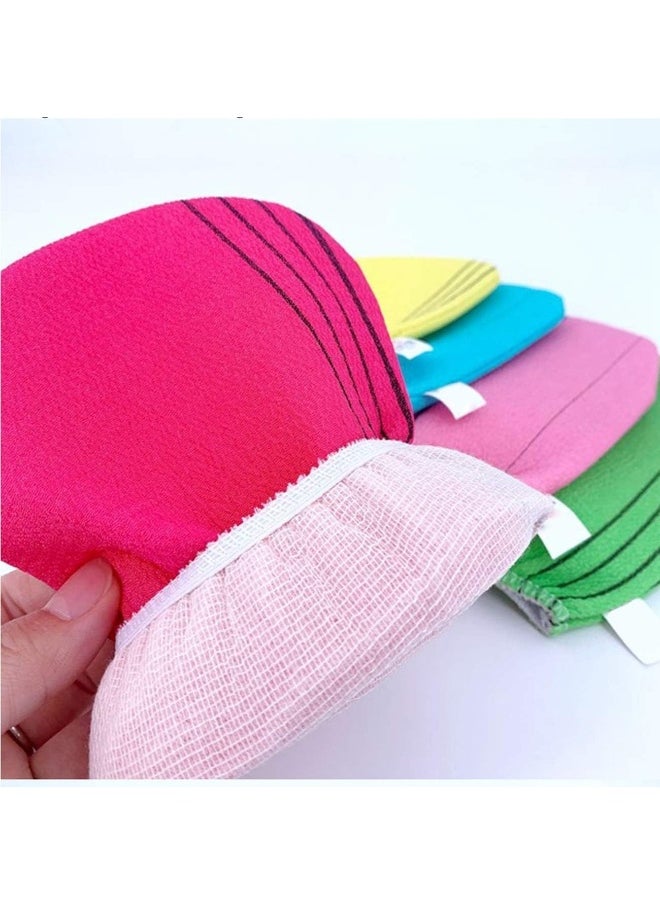 ECVV 3 Pcs Exfoliating Bath Washcloth. Genuine Korean Towel Cloth Used for Exfoliating. Exfoliator Scrub Mitten for Bath and Shower Use - 3 Pieces | Rendom Colour |  - Image 5