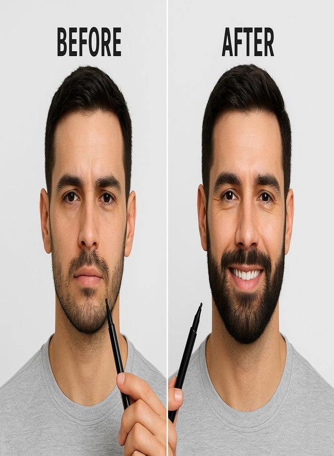 ENZAMOL Beard Pencil Filler for Men Beard Touch Up for Men Patchy Beard Fix Smudge & Water Proof Alternative to Hair Growth Oils and Serums No SideEffects - Image 4