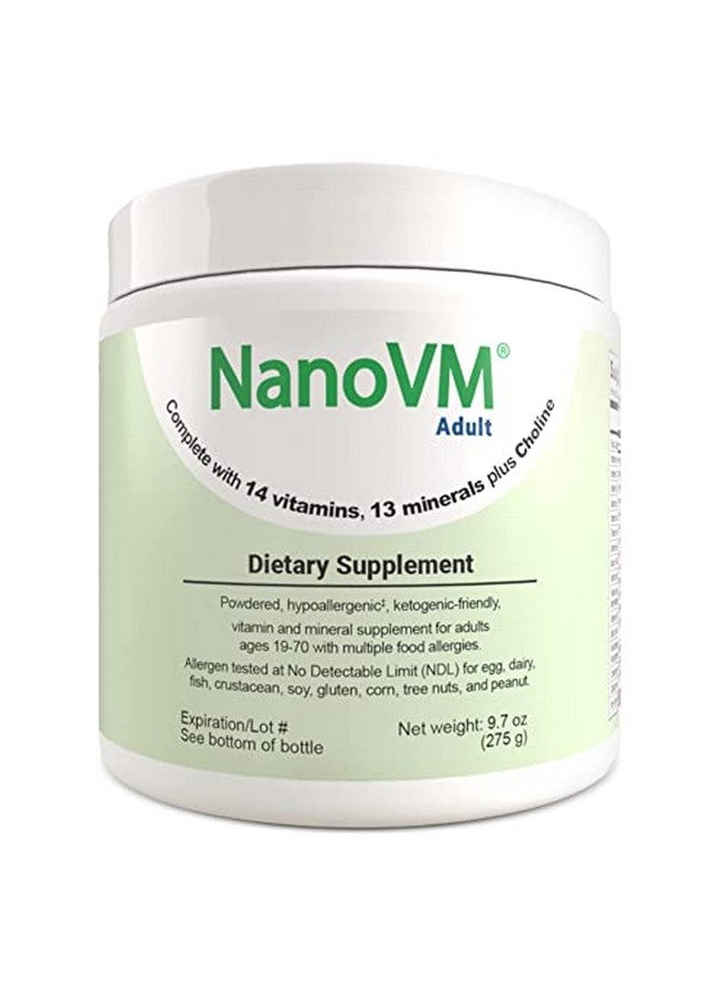 NanoVM Adult Allergen Free Vitamin Supplements Women And Mens Multivitamins With 13 Vitamins & 13 Minerals Unflavored Multivitamin Powder Low Carb Adult Multivitamins 275G Solace Nutrition - Image 1
