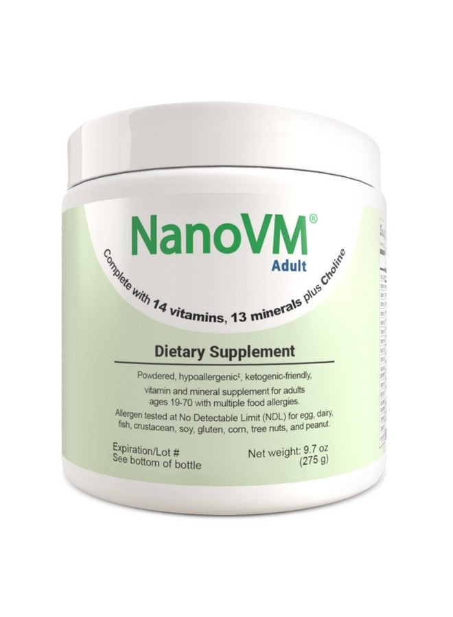 NanoVM Adult Allergen Free Vitamin Supplements Women And Mens Multivitamins With 13 Vitamins & 13 Minerals Unflavored Multivitamin Powder Low Carb Adult Multivitamins 275G Solace Nutrition - Image 2