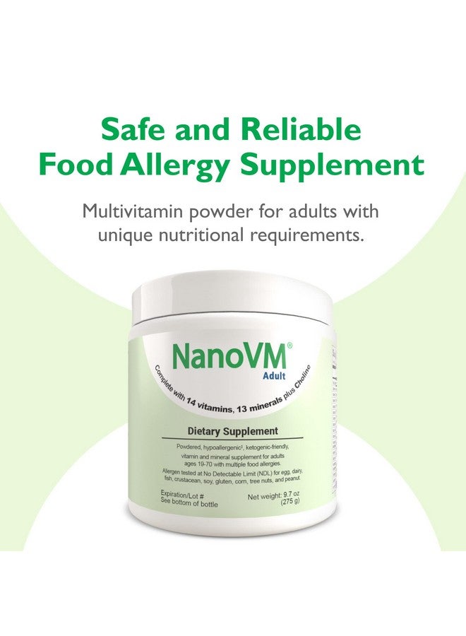 NanoVM Adult Allergen Free Vitamin Supplements Women And Mens Multivitamins With 13 Vitamins & 13 Minerals Unflavored Multivitamin Powder Low Carb Adult Multivitamins 275G Solace Nutrition - Image 3