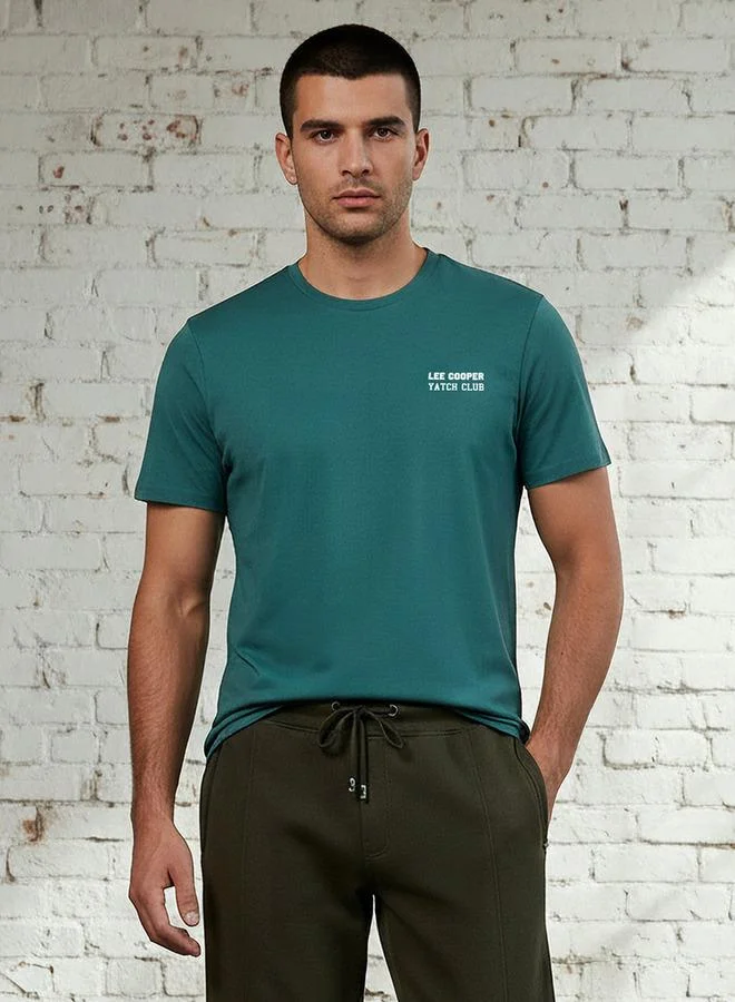 Lee Cooper Men Regular Fit Crew Neck Short Sleeves Graphic Print T-shirt